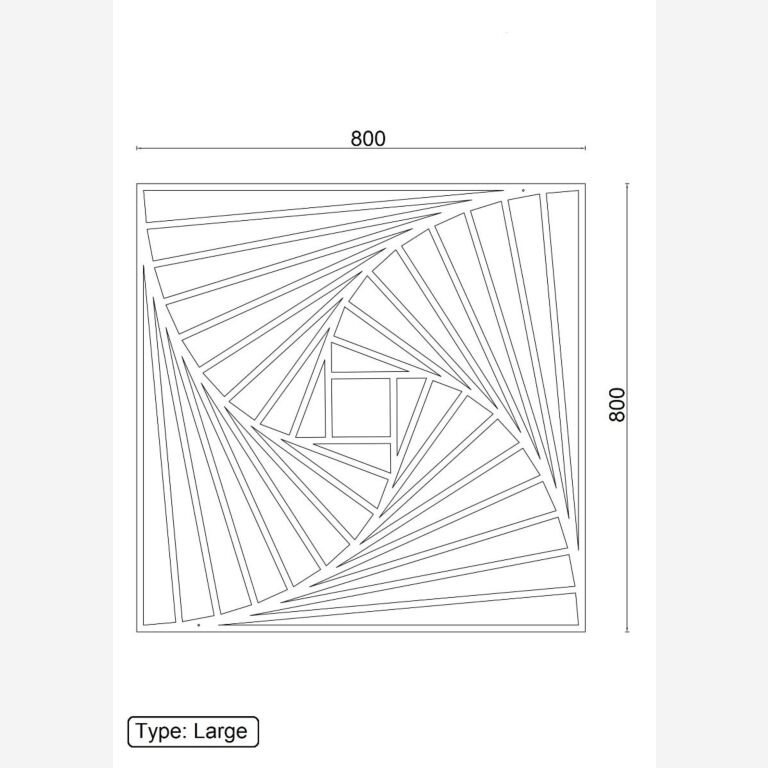 Metalna zidna dekoracija Geometrijski oblici 3.0