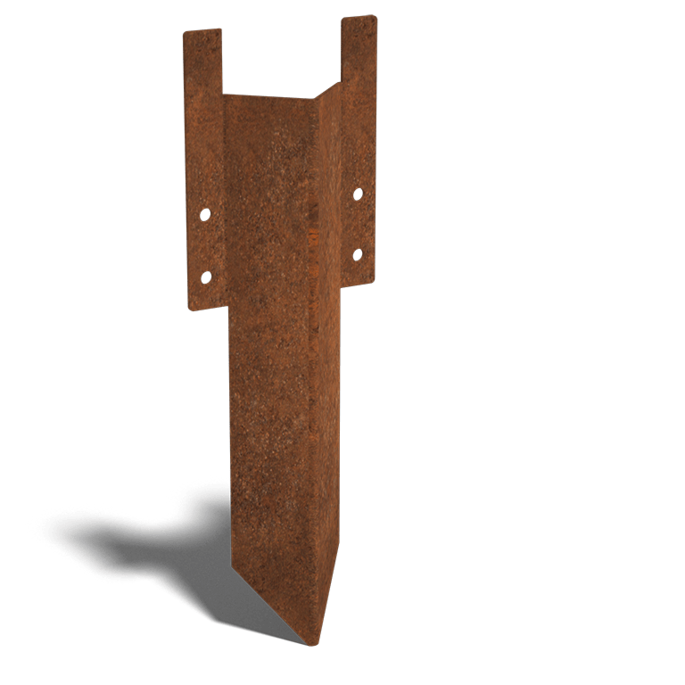 Corten čelik kratki potporni klin 12 - 15 cm