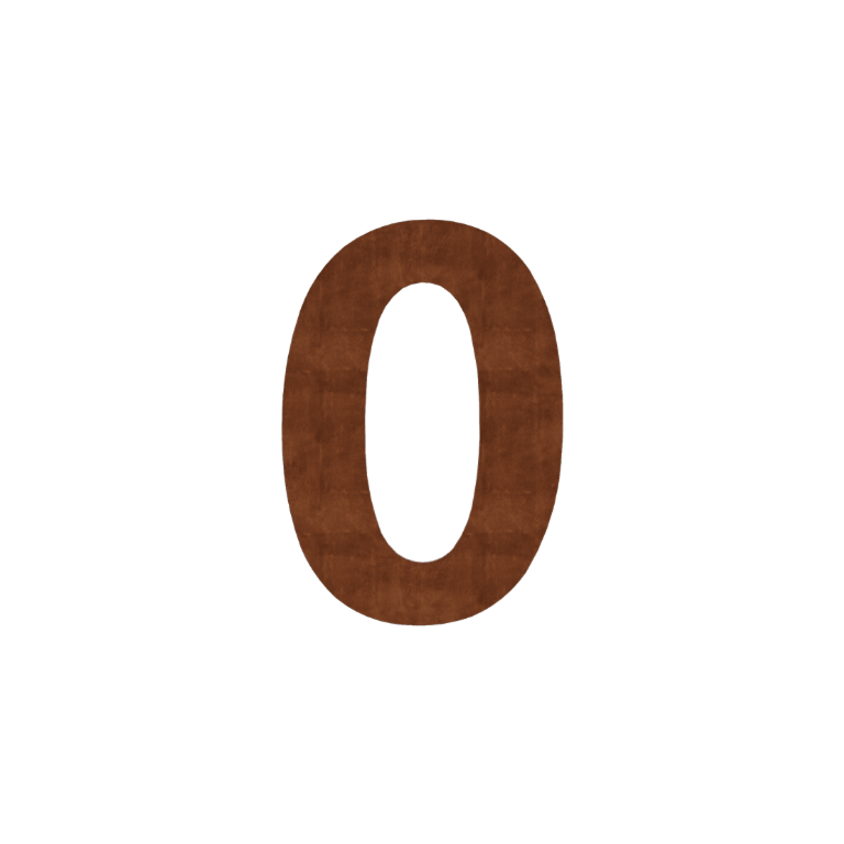 Corten čelični kućni broj 0 - 15 cm