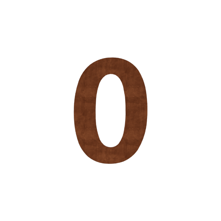 Corten čelični kućni broj 0 - 80 cm