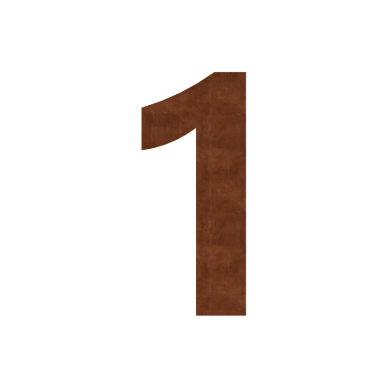 Corten čelični kućni broj 1 - 50 cm