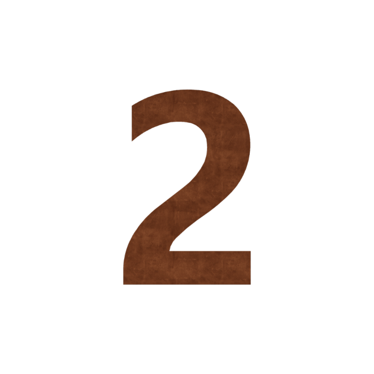 Corten čelični kućni broj 2 - 50 cm