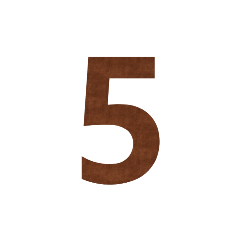 Corten čelični kućni broj 5 - 15 cm
