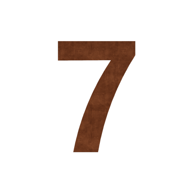 Corten čelični kućni broj 7 - 30 cm