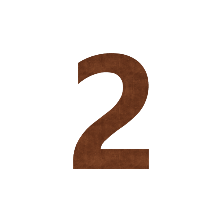Corten čelik (ploča)kućni brojevi 2 - 15 cm
