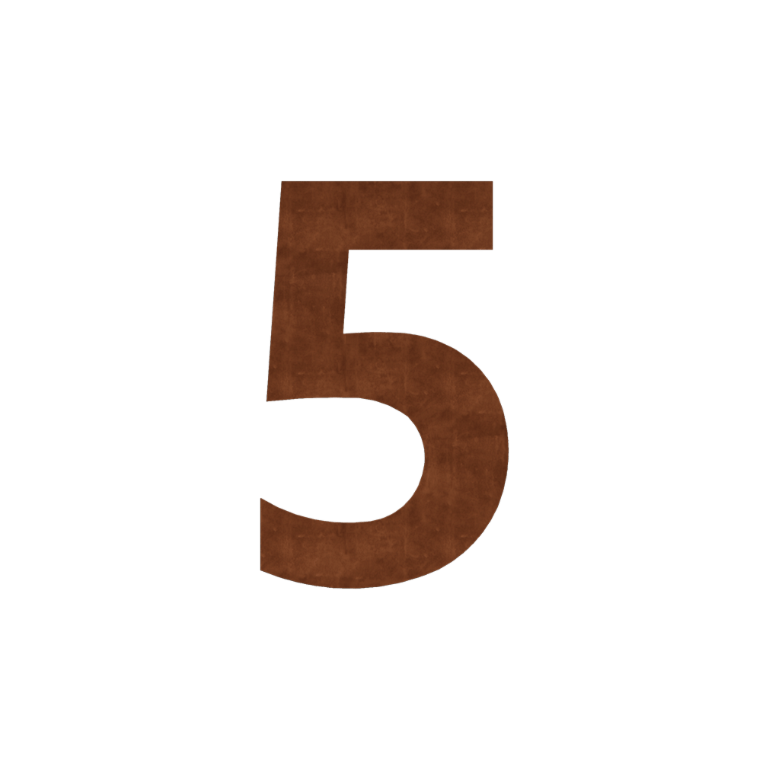 Corten čelik (ploča)kućni brojevi 5 - 15 cm