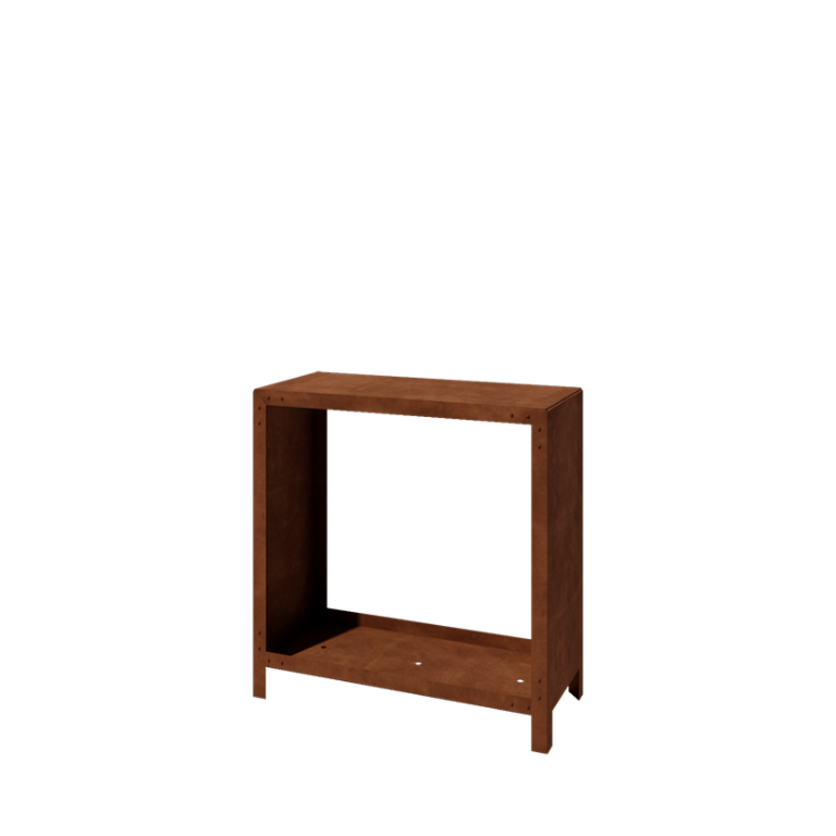 Corten čelik spremište za drva - Indiana - 100 x 40 x 100 cm