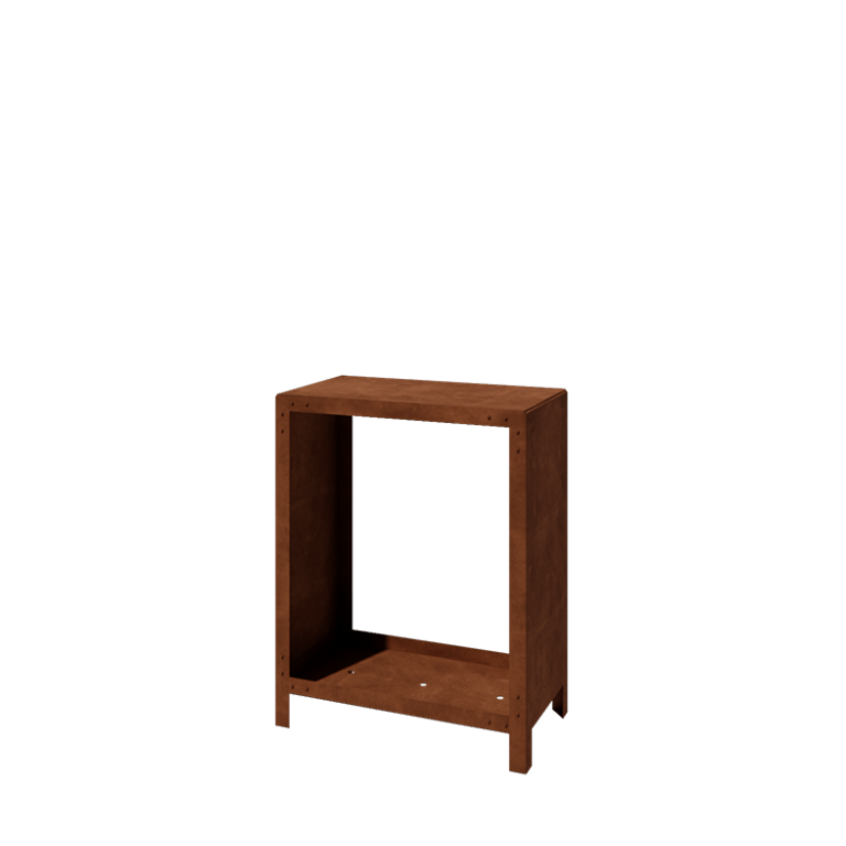 Corten čelik spremište za drva - Indiana - 80 x 40 x 100 cm