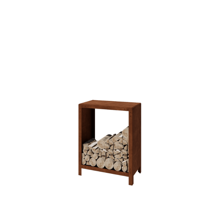 Corten čelik spremište za drva - Indiana - 80 x 40 x 100 cm
