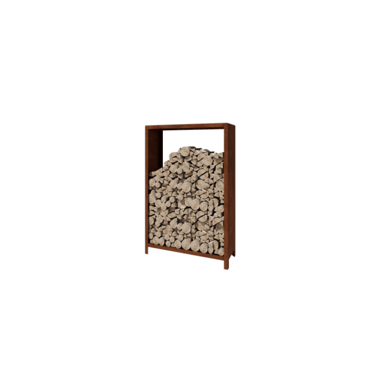 Corten čelično spremište za drva Indiana 180 x 120 x 40 cm