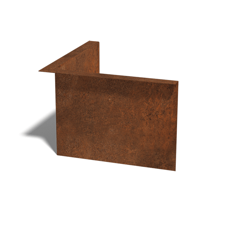 Corten čelične rubnjaci za travnjak kutno 22 cm unutarnji kut