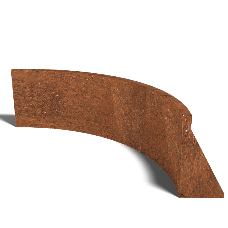 Corten čelični potporni zid unutarnji luk 100 x 100 cm (visina 40 cm)
