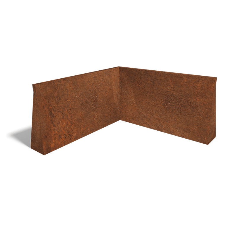Corten čelični potporni zid unutarnji kut 100 x 100 cm (visina 60 cm)