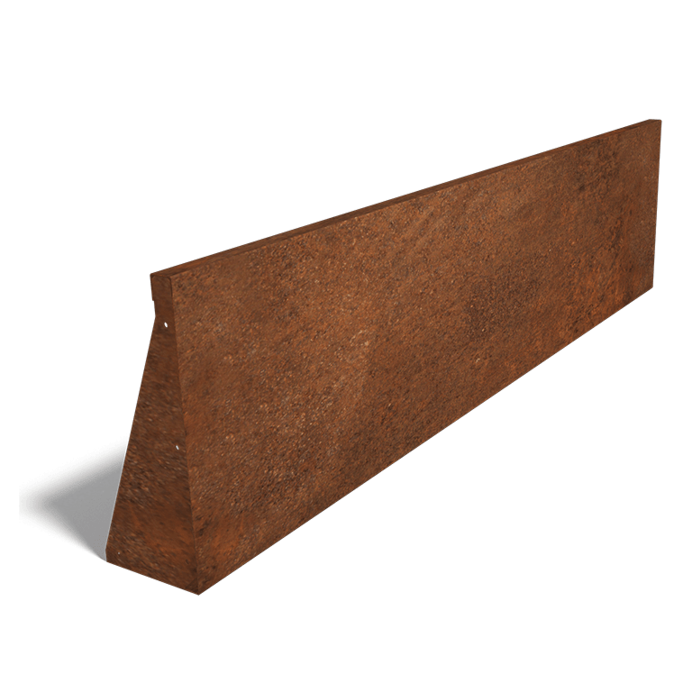 Corten čelični potporni zid ravno 200 cm (visina 50 cm)