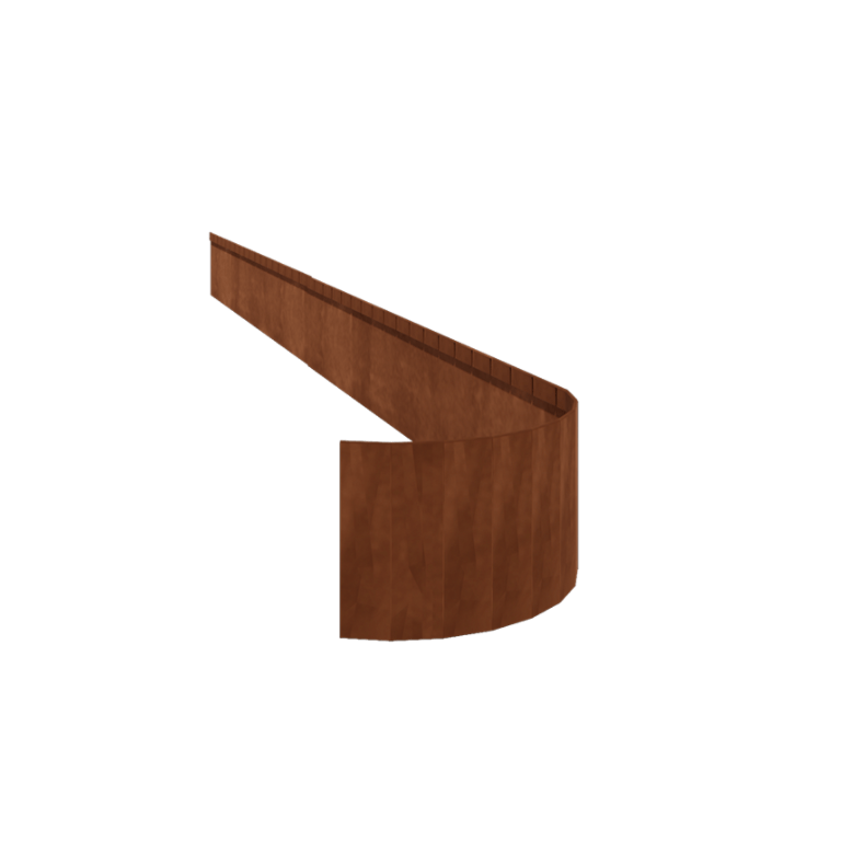 Corten čelične rubnjaci za travnjak FLEX izravnato 23 cm (duljina 150 cm)