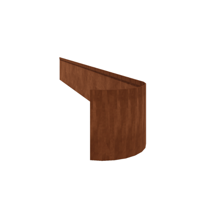 Corten čelične rubnjaci za travnjak FLEX izravnato 35 cm (dužina 150 cm)