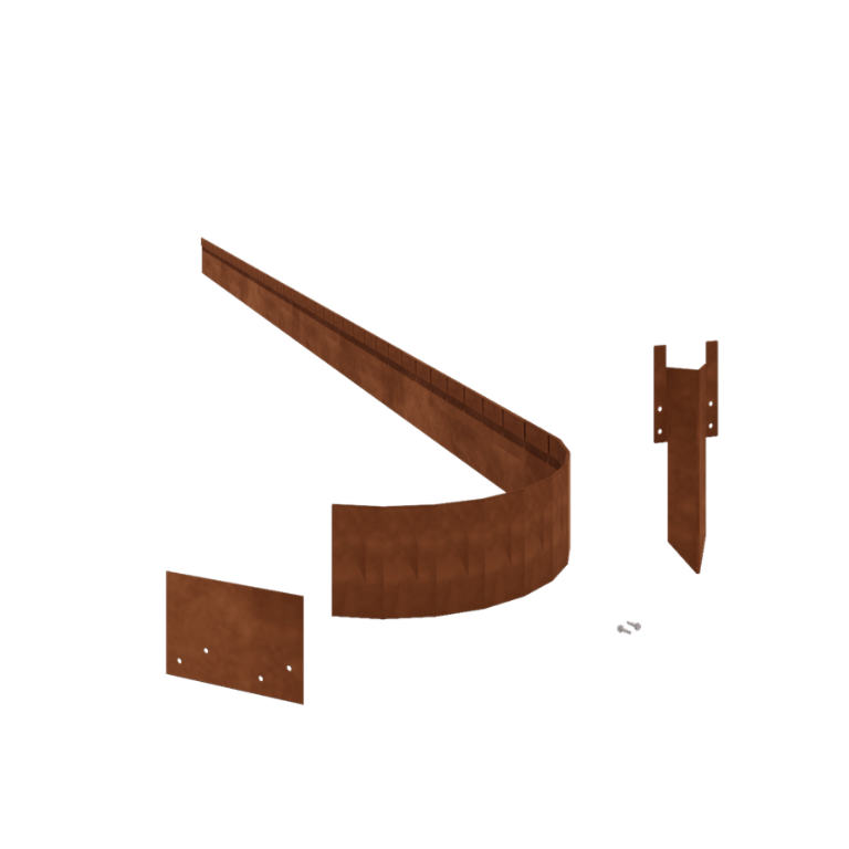 Corten čelik vrtnog ruba - Zgnječen FLEX - Visina 13 cm - Kompletan set 15 metru