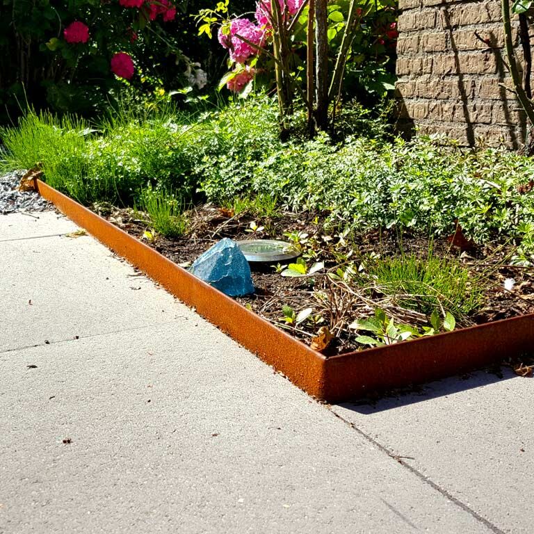 Corten čelične rubnjaci za travnjak izravnato 23 cm (duljina 150 cm)
