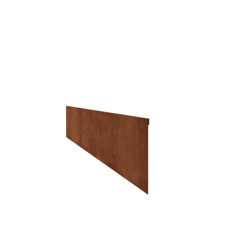 Corten čelik vrtnog ruba - Zgnječen - Visina 23 cm - 240 cm