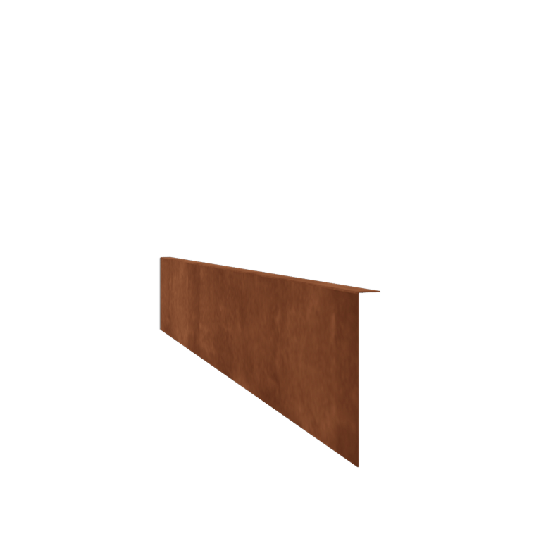 Corten čelik vrtnog ruba - Savijen - Visina 22 cm - 240 cm