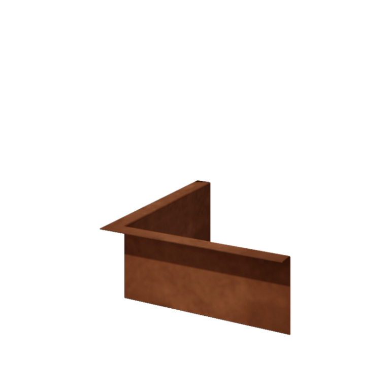 Corten čelične rubnjaci za travnjak kutno 12 cm unutarnji kut