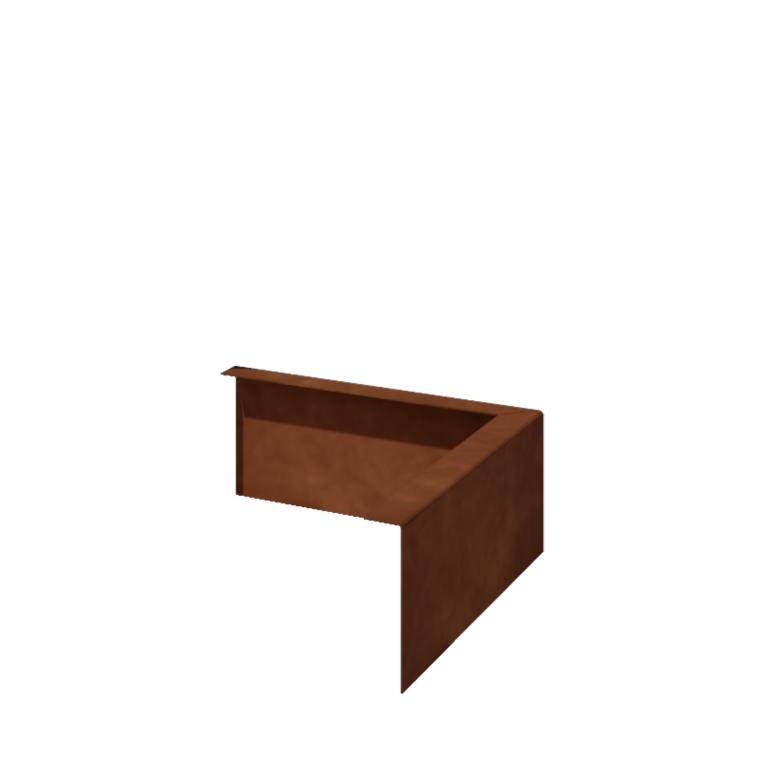 Corten čelične rubnjaci za travnjak kutno 12 cm vanjski kut
