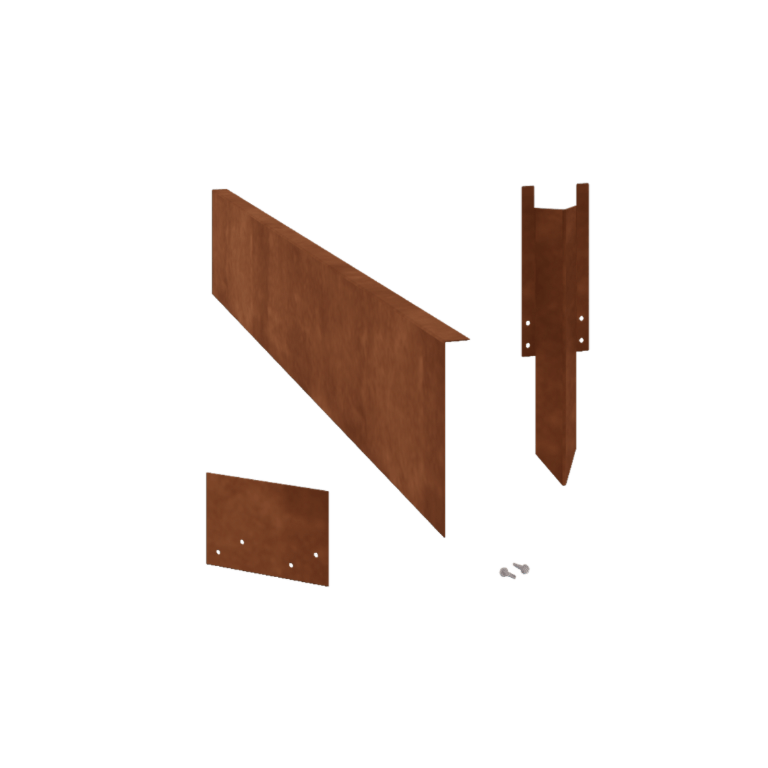 Corten čelične rubnjaci za travnjak kutno 22 cm kompletnu opremu po 24 metra