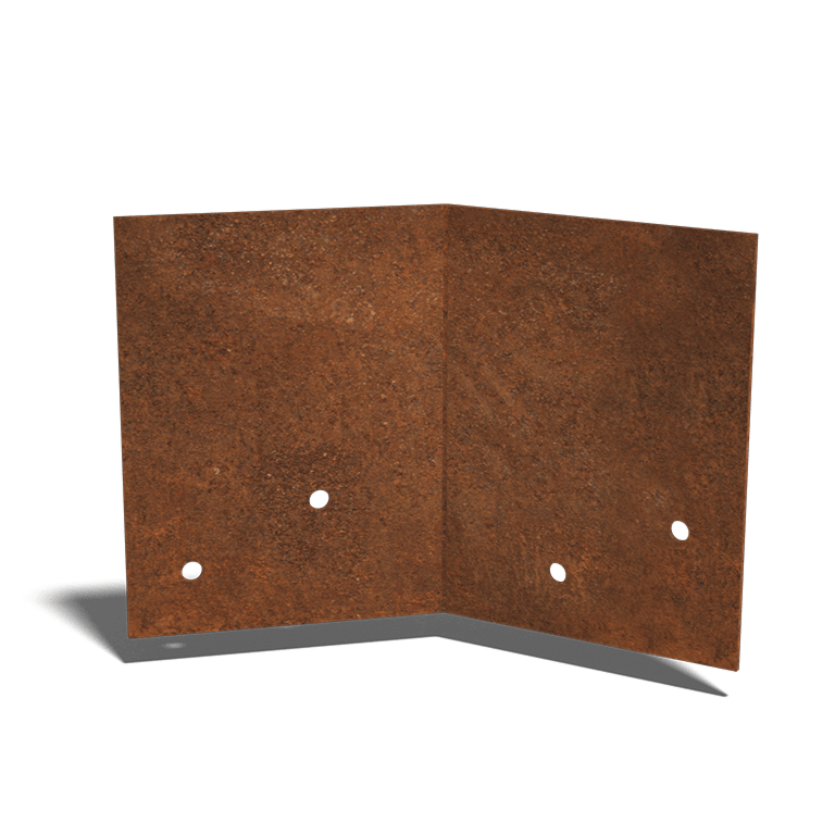Corten čelik spojna ploča 45º sloj 12 - 15 cm