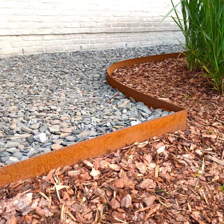Corten čelične rubnjaci za travnjak ravno 15 cm cijeli set po 15 metara