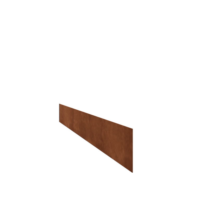 Corten čelik vrtnog ruba - Ravno - Visina 15 cm - 150 cm