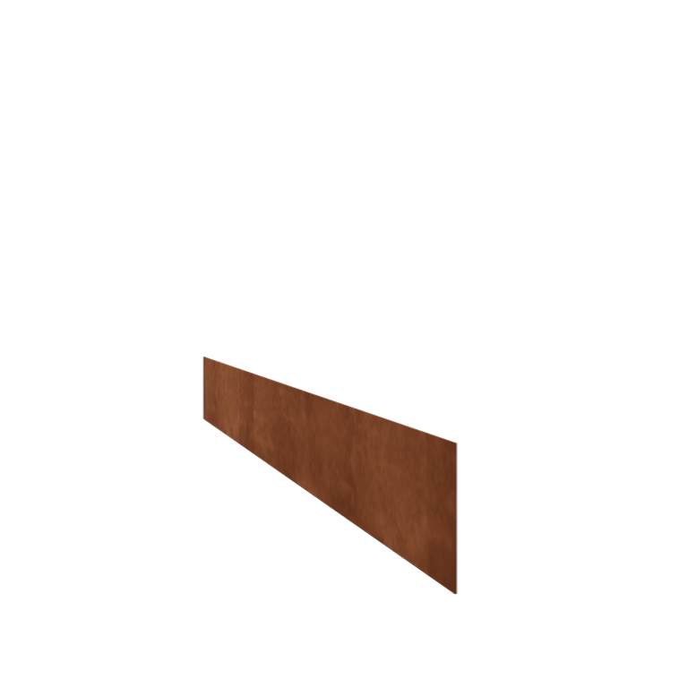 Corten čelik vrtnog ruba - Ravno - Visina 15 cm - 240 cm
