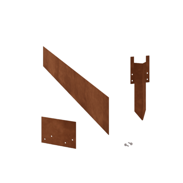 Corten čelične rubnjaci za travnjak ravno 15 cm cijeli set po 15 metara