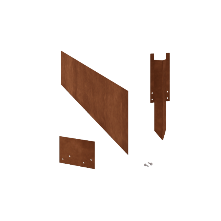 Corten čelik vrtnog ruba - Ravno - Visina 25 cm - Kompletan set 15 metru