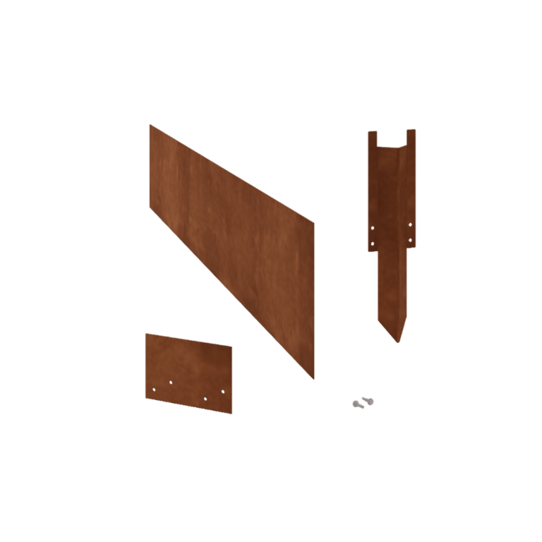 Corten čelik vrtnog ruba - Ravno - Visina 25 cm - Kompletan set 24 metru