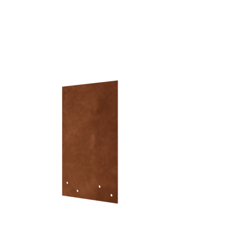 Corten čelik spojna ploča - Ravno - Visina vrtnog ruba 34 / 37,5 cm