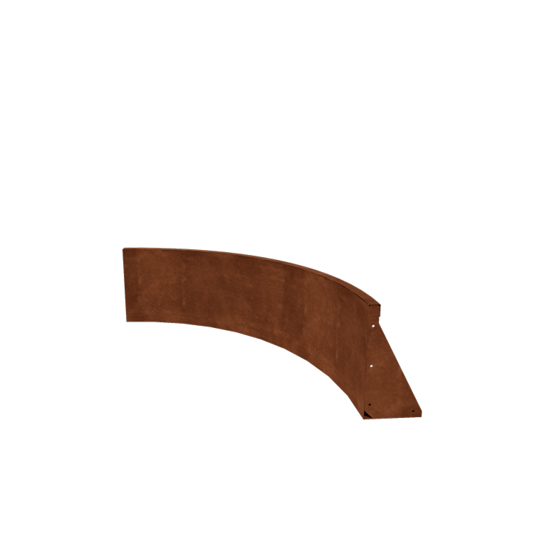 Corten čelik potporni zid - Unutarnji luk - 100 x 100 x 40 cm