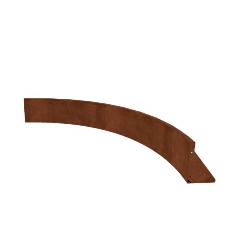 Corten čelik potporni zid - Unutarnji luk - 150 x 150 x 30 cm