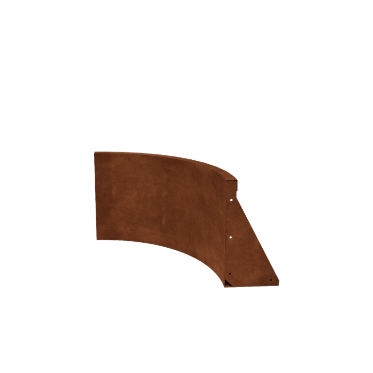 Corten čelik potporni zid - Unutarnji luk - 50 x 50 x 40 cm