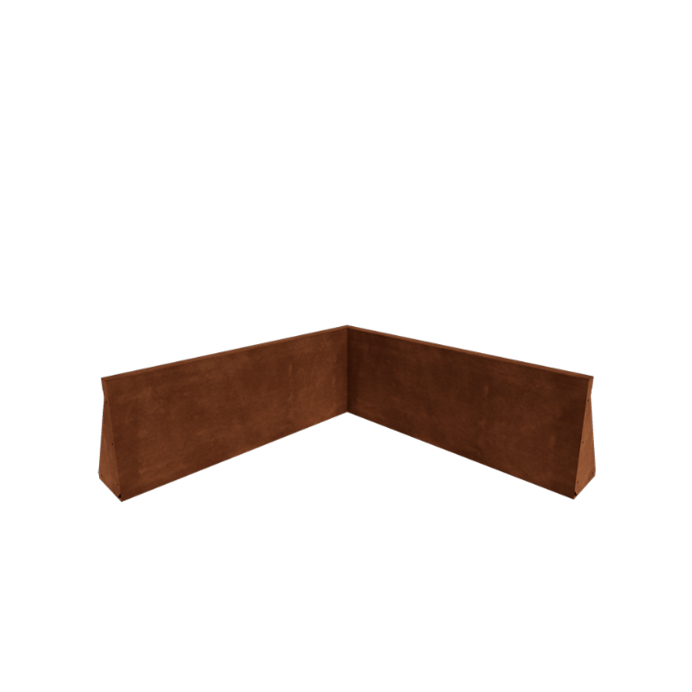 Corten čelik potporni zid - Unutarnji kut - 100 x 100 x 40 cm
