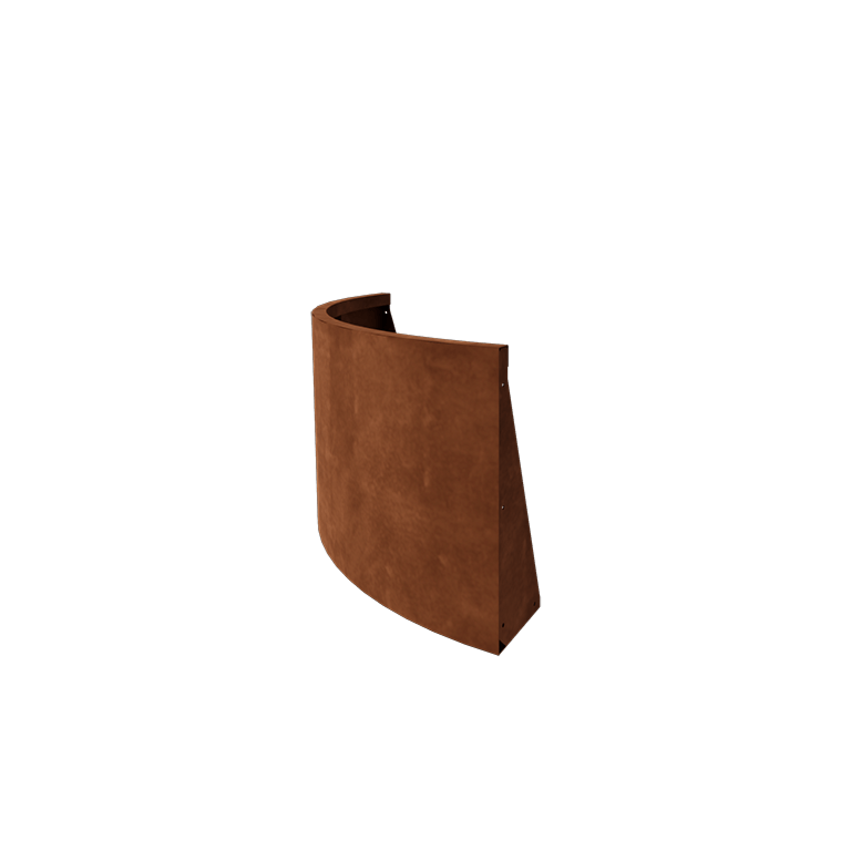 Corten čelik potporni zid - Vanjski luk - 100 x 100 x 60 cm