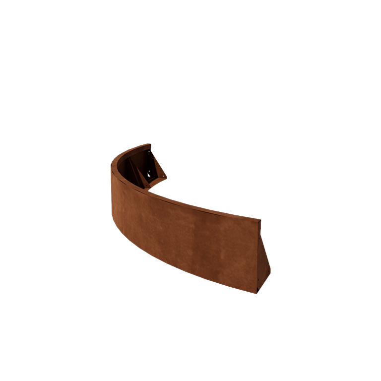 Corten čelični potporni zid vanjski luk 150 x 150 cm (visina 30 cm)