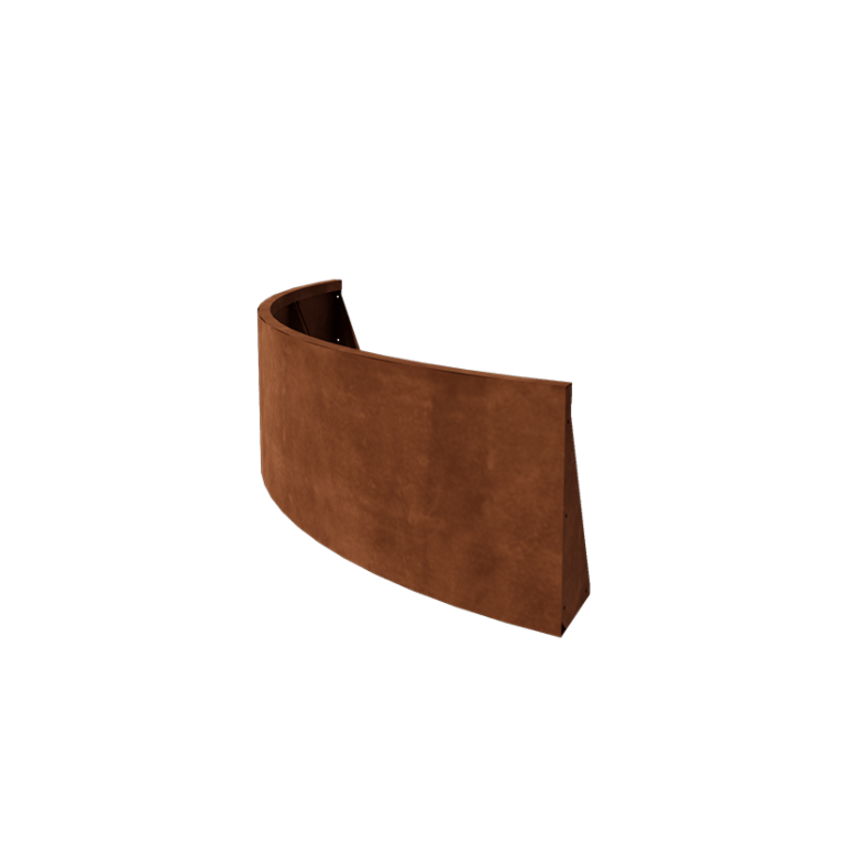 Corten čelik potporni zid - Vanjski luk - 150 x 150 x 50 cm