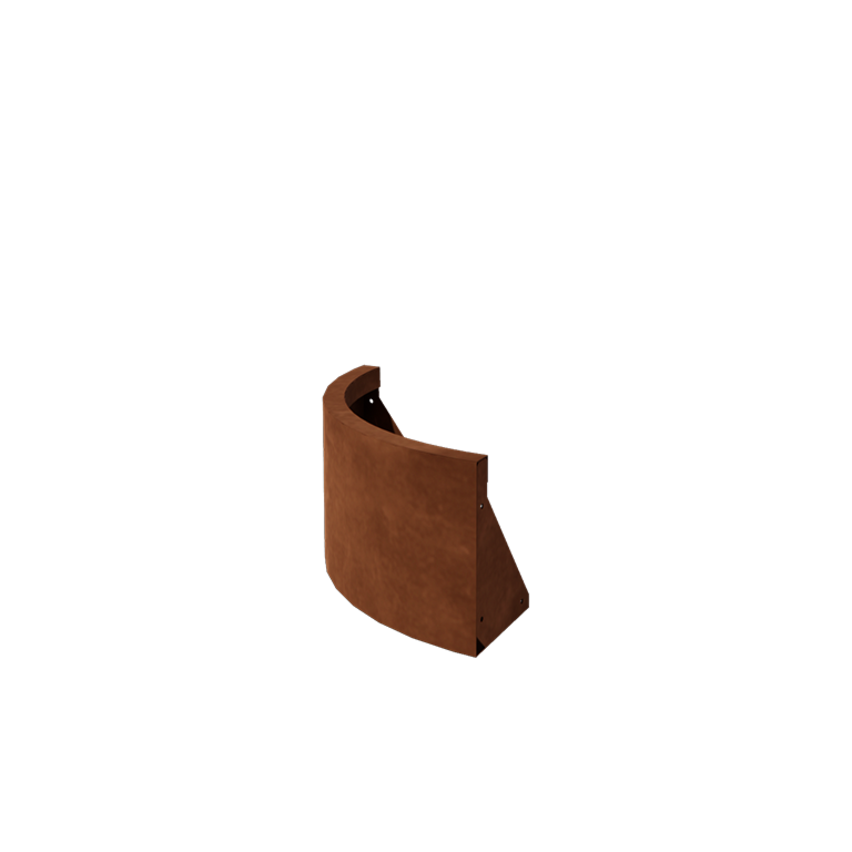 Corten čelični potporni zid vanjski luk 50 x 50 cm (visina 30 cm)