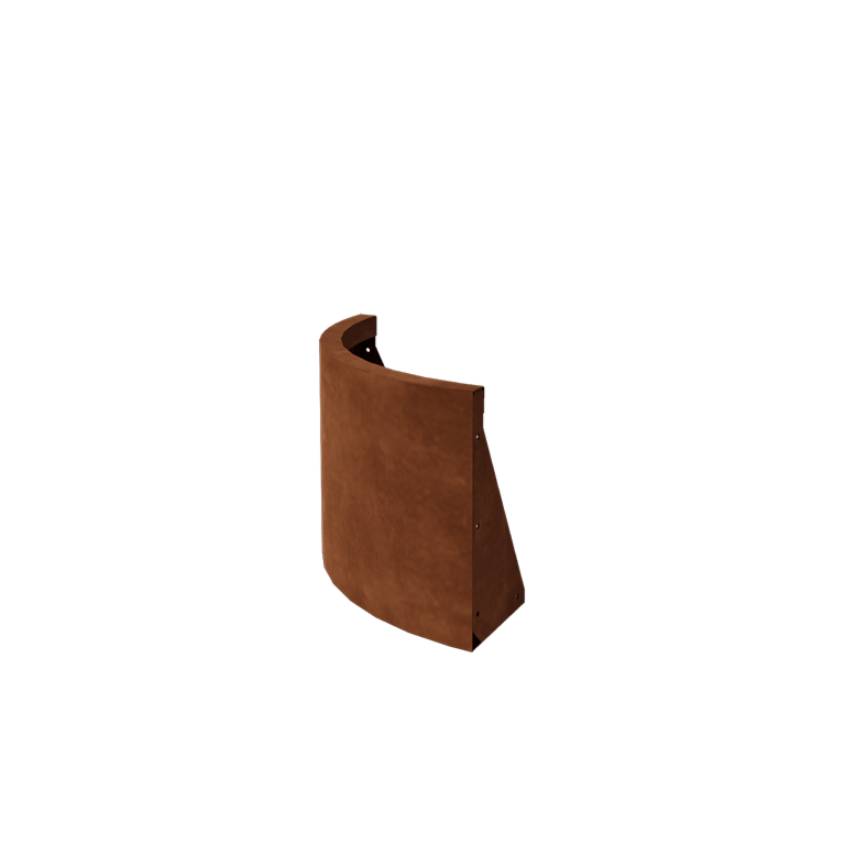 Corten čelik potporni zid - Vanjski luk - 50 x 50 x 40 cm