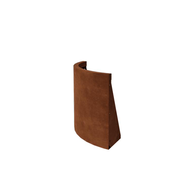 Corten čelik potporni zid - Vanjski luk - 50 x 50 x 50 cm