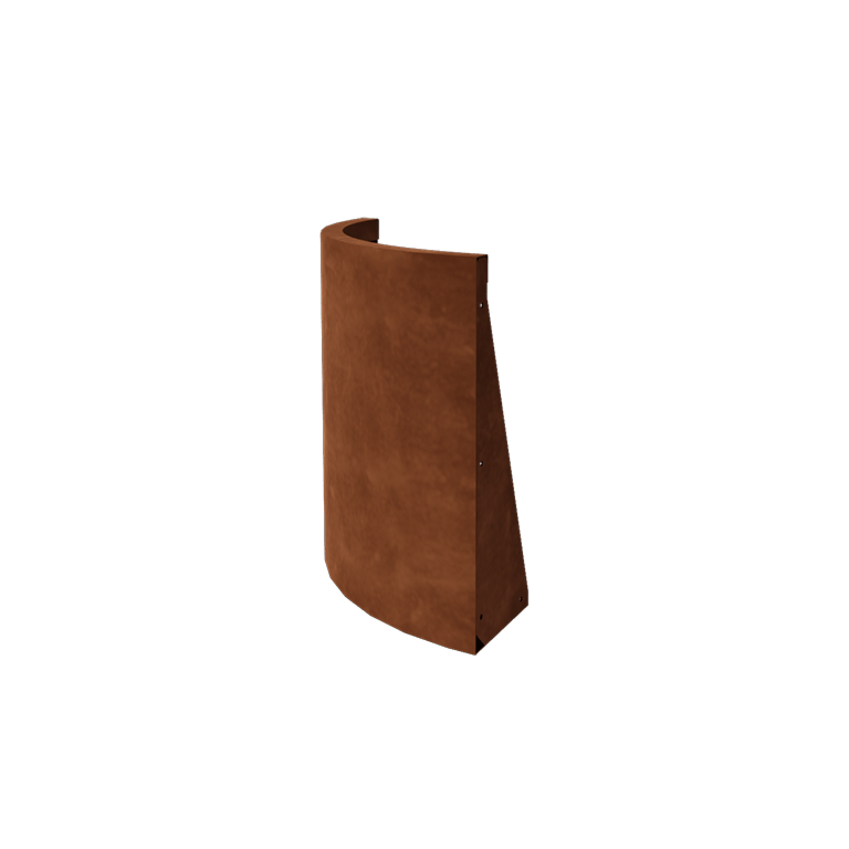 Corten čelik potporni zid - Vanjski luk - 50 x 50 x 60 cm