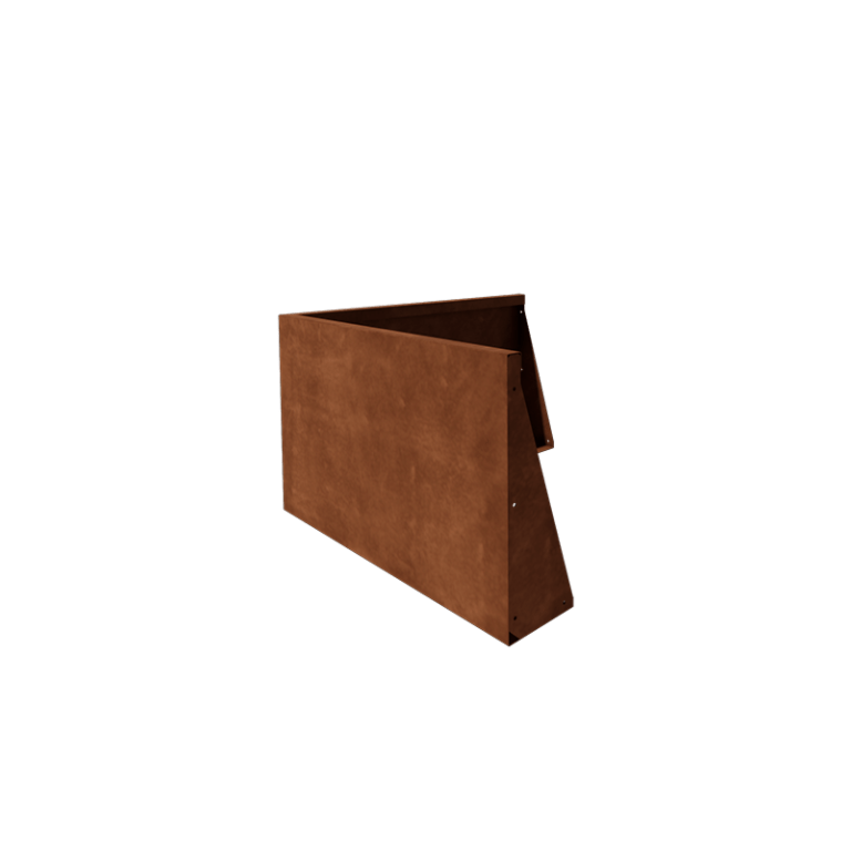 Corten čelik potporni zid - Vanjski kut - 100 x 100 x 60 cm