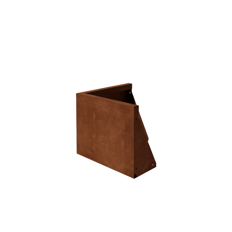 Corten čelični potporni zid vanjski kut 50 x 50 cm (visina 40 cm)