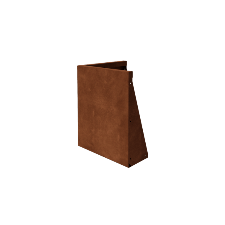 Corten čelik potporni zid - Vanjski kut - 50 x 50 x 60 cm