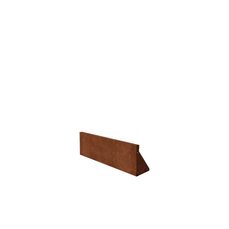 Corten čelik potporni zid - Ravno - 100 x 30 cm